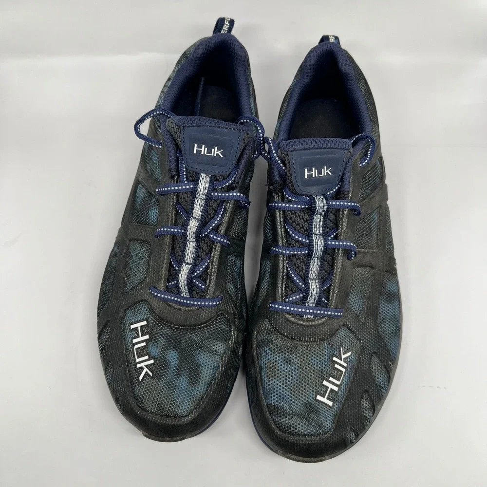 Huk Attack Performance Fishing Shoes Mens 10 Blue Camo Deck Shoes H8011000470